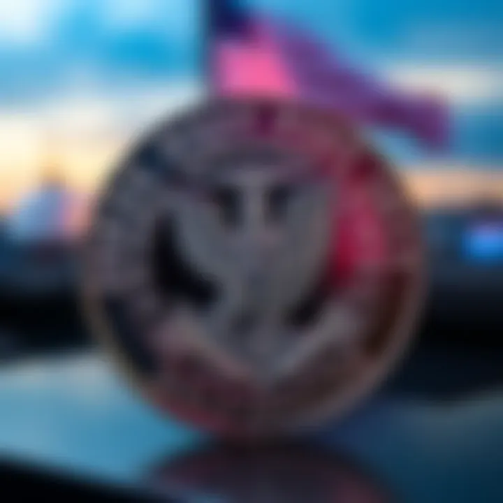 A close-up view of the 2026 West Point 9/11 privy half dollar coin showcasing its design and details.