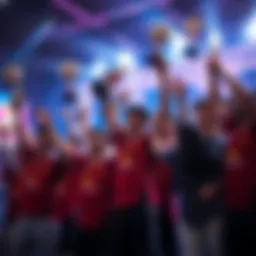 Members of the 58K Gang celebrate their latest competition win with cheers and trophies in hand