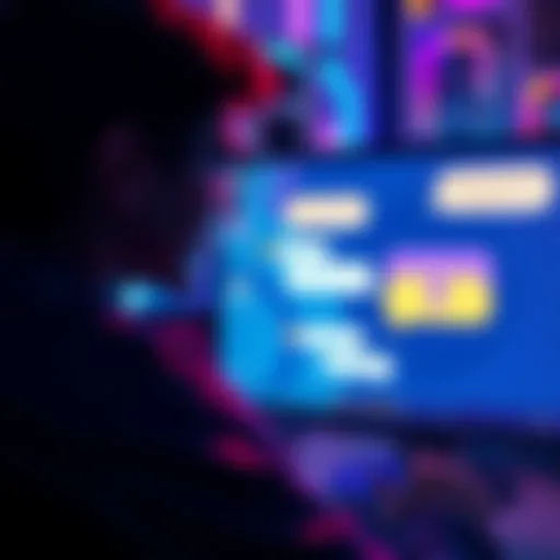 A person engaging in a conversation with an AI on a computer screen, showing a chat interface with text bubbles.