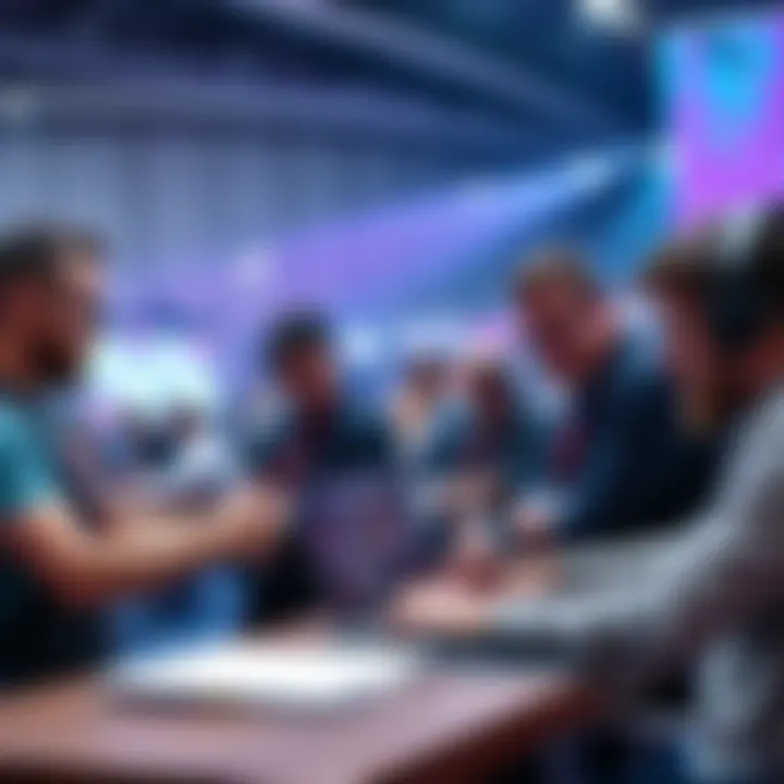 Developers collaborating at the QIE Blockchain Hackathon 2026, creating Web3 applications with a prize pool