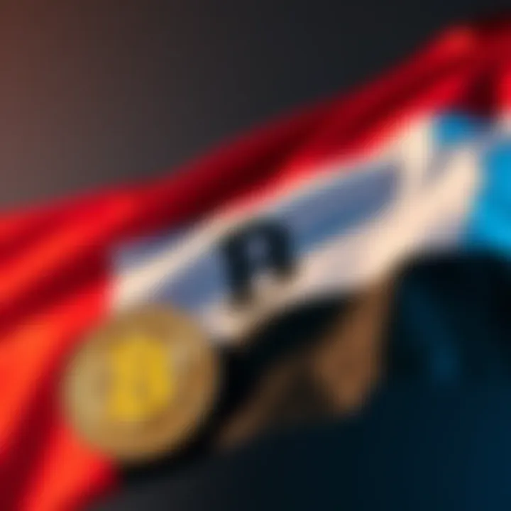 A visual of the UAE flag alongside a Bitcoin symbol, representing the country's $453 million Bitcoin reserve.