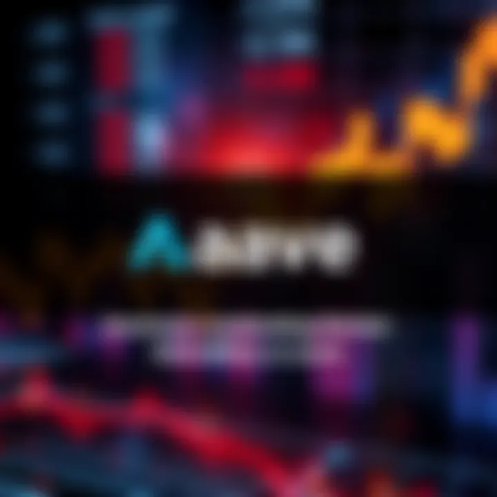 Aave Lending Milestone Aave logo with a background of upward trending loans and financial graphs