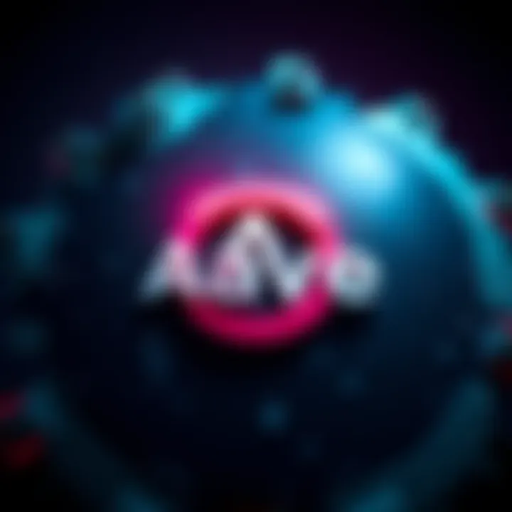 Aave logo with a distressed background representing uncertainty and team departures