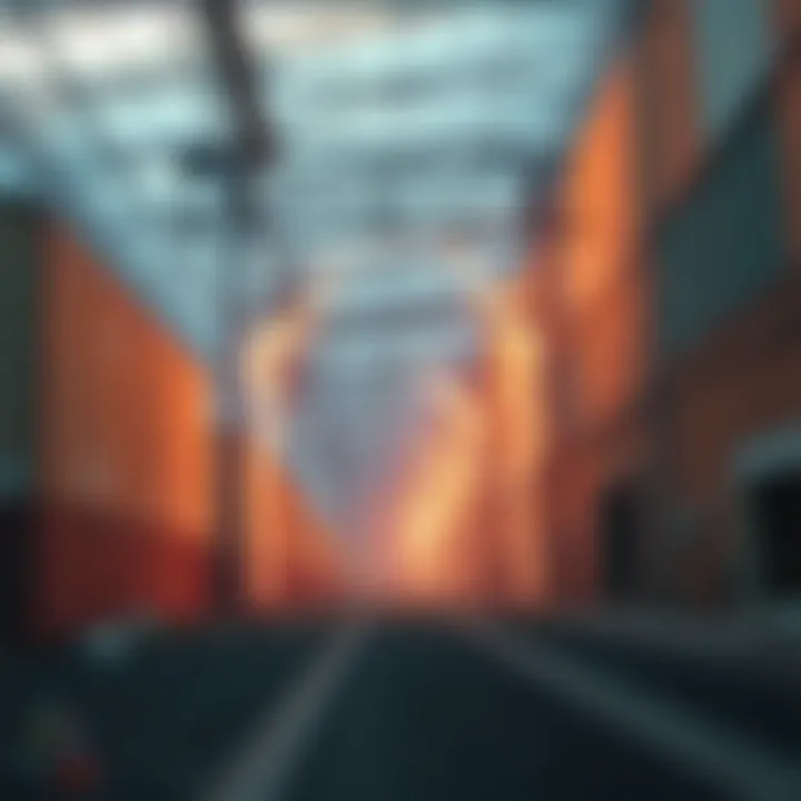 An abandoned warehouse with power lines sparking, representing unexpected energy drain.