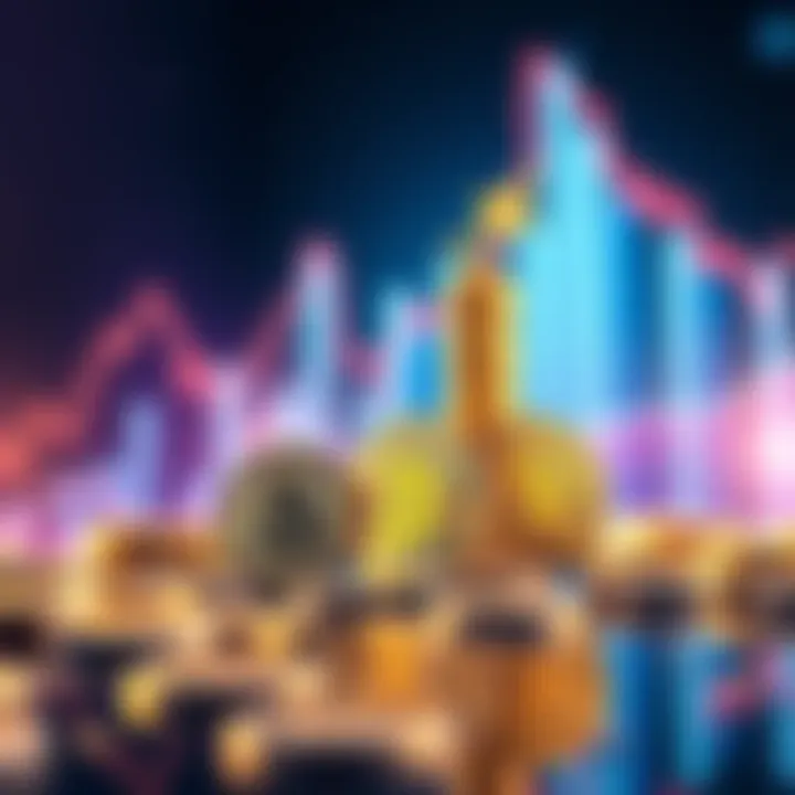 Abu Dhabi Fund Bitcoin Investment Representation of Abu Dhabi's sovereign wealth fund increasing Bitcoin holdings, with rising Bitcoin symbols and a financial graph in the background.