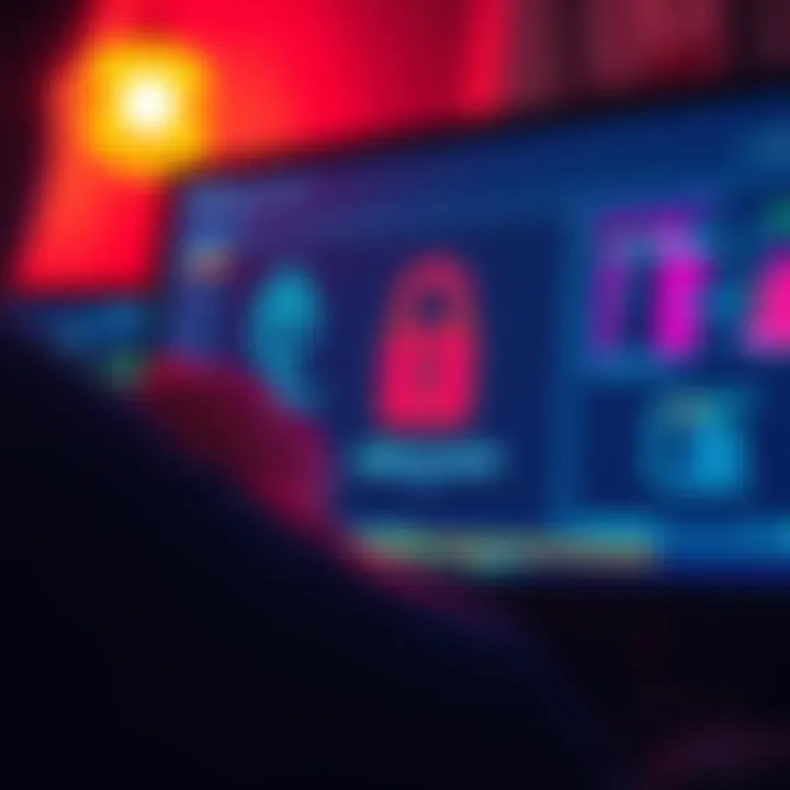 A person looking at a computer screen with a locked account symbol, trying to retrieve wallet information for tax purposes.