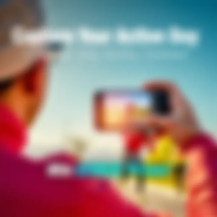 A person taking a photo of themselves exercising outdoors, showcasing an energetic and active lifestyle