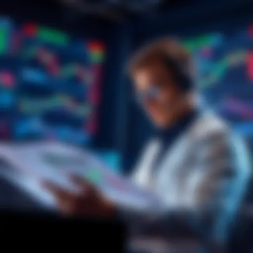 Trader analyzing charts and graphs for active trading strategies