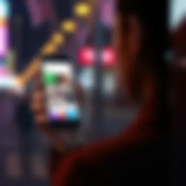 A visual representation of a person considering paying for an ad-free media experience, with a smartphone displaying ads in the background.