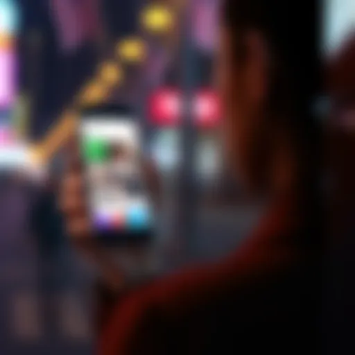 A visual representation of a person considering paying for an ad-free media experience, with a smartphone displaying ads in the background.