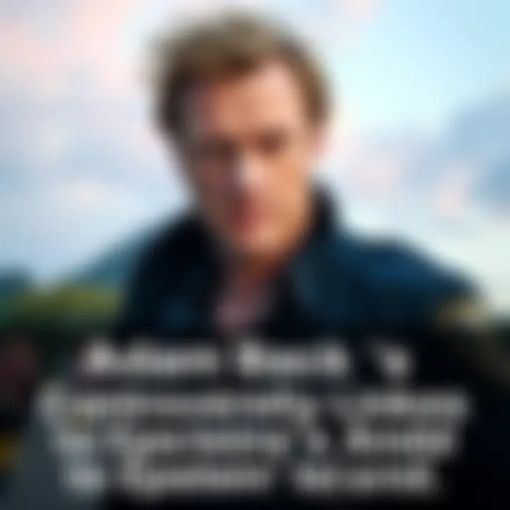 A graphic showing Adam Back with a blurred background of Epstein's Island, highlighting the controversial claims about his connections.