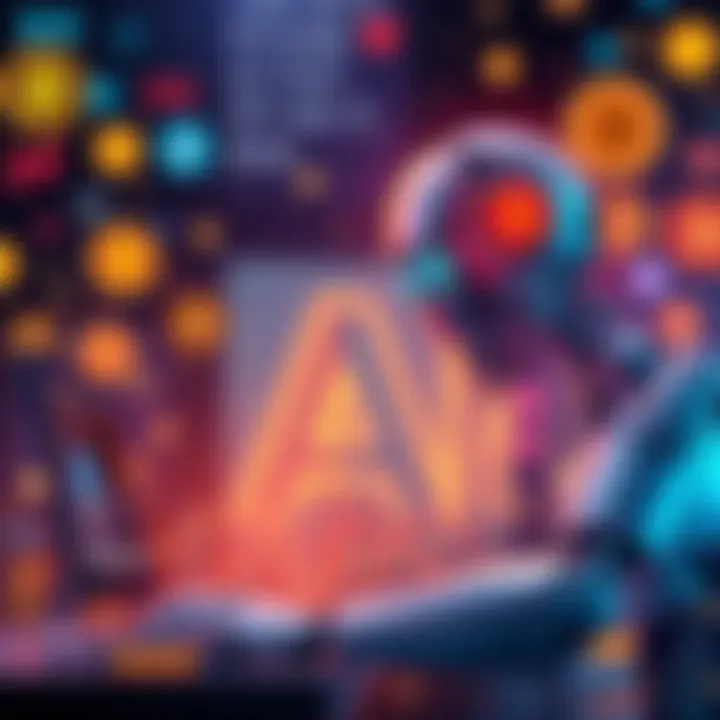 A digital illustration showing a robot managing a cryptocurrency portfolio with various coin icons in the background.