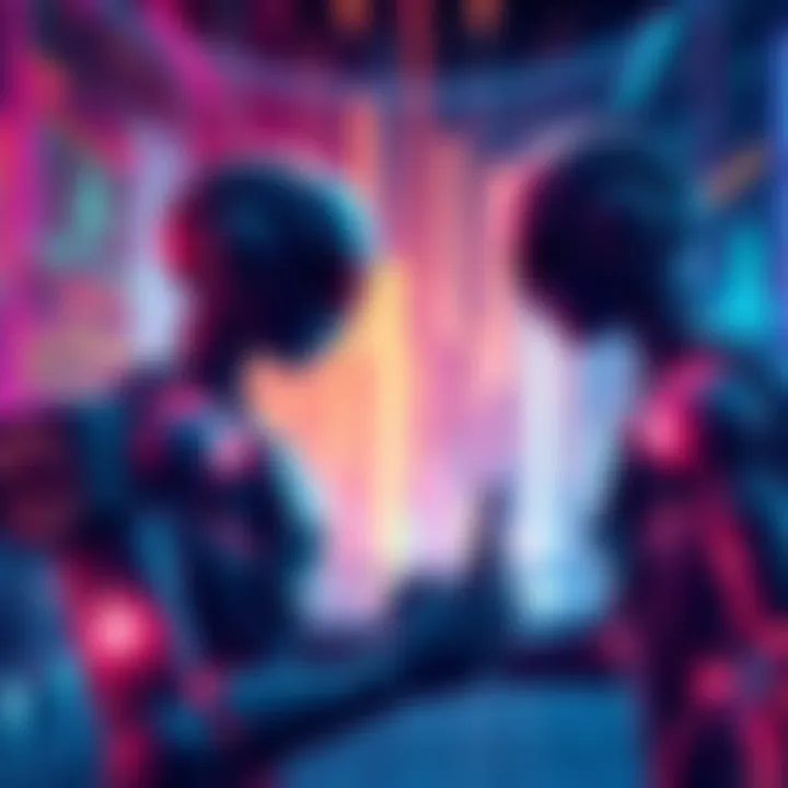 Illustration of AI agents working in decentralized finance, symbolizing the shift from human developers to AI technology.