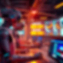 A scene showing AI agents overseeing humans livestreaming their work tasks, ensuring everything is done correctly before payment is released.