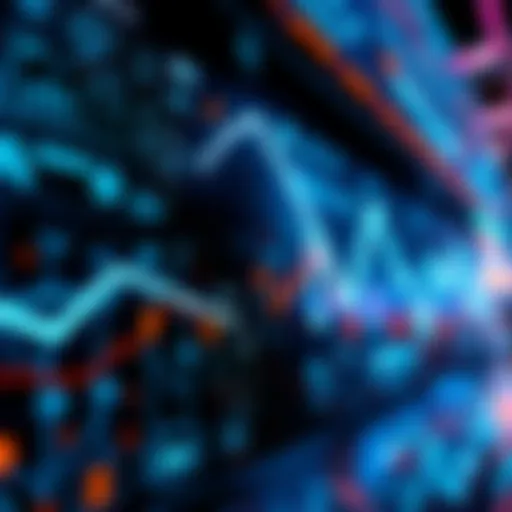 A graphic showing a downward trend line with AI symbols and cryptocurrency logos, representing the challenges AI faces in the market.