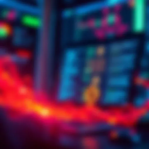 A digital representation of artificial intelligence trying to hack Bitcoin, featuring a computer screen displaying Bitcoin symbols and code, symbolizing the threat to cryptocurrency.