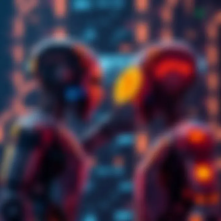 AI Machines Transacting in Bitcoin Two AI machines exchanging Bitcoin payments, symbolizing a machine-driven economy