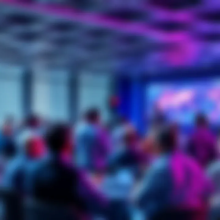 Event on AI Standards Group of professionals discussing AI standards and interoperability at a conference