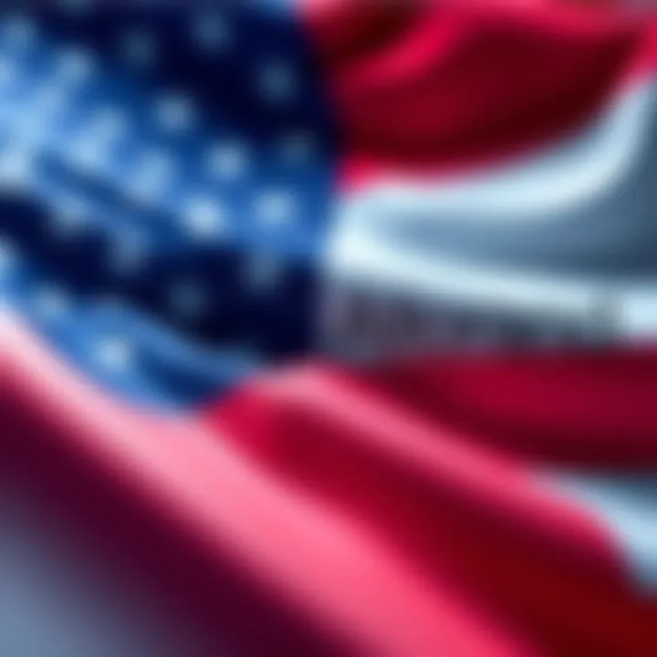 The Algorand Foundation logo with U.S. flag background, symbolizing the relocation from Singapore to the United States.