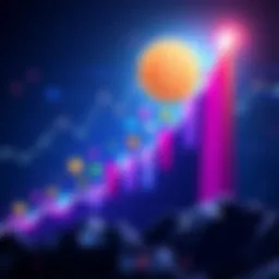 An illustration showing a rising graph with various altcoin symbols and Bitcoin in the background, representing a shift in the cryptocurrency market.