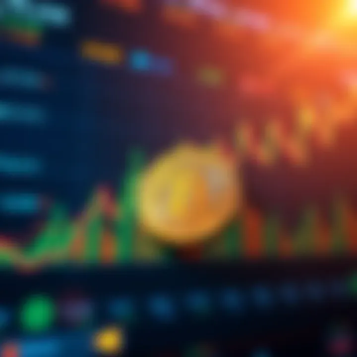 Altcoin Market Trends Chart showing fluctuations in altcoin prices with Bitcoin in the background.