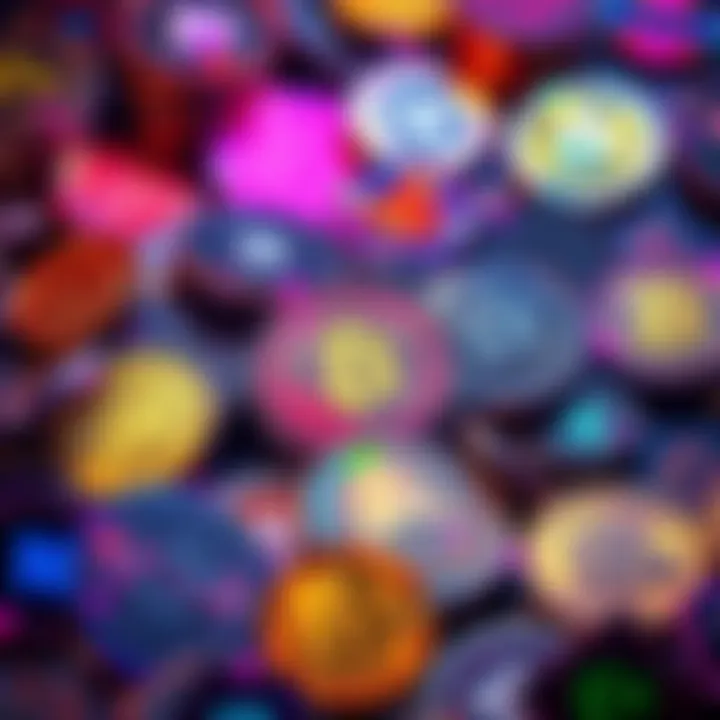 A variety of cryptocurrency coins displayed with a focus on lesser-known options beyond Monero and Nano