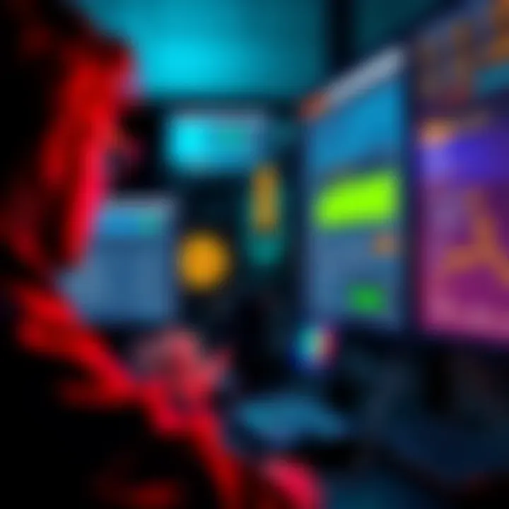 A person looking at computer screens displaying cryptocurrency reward calculations and alternative options while ethstaker.tax is down.