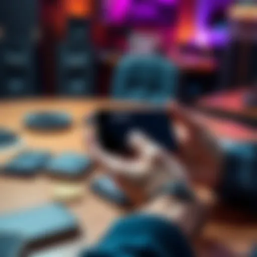 A person holding a Trezor wallet with other cryptocurrency wallets displayed on a table, pondering alternatives to Nano S.