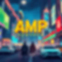 Illustration showing new AMP rewards features with vibrant icons representing various benefits