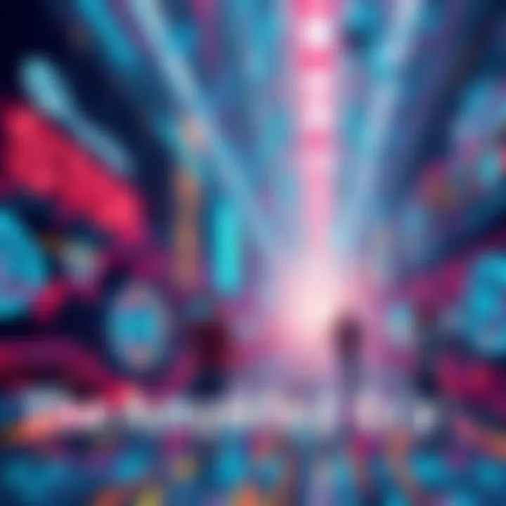 A dynamic representation of innovation trends in the Amplified Era, showcasing advanced technology and societal transformation.