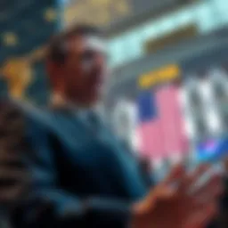 Andrew Cuomo in a business setting, discussing a project between the New York Stock Exchange and cryptocurrency exchange OKX.