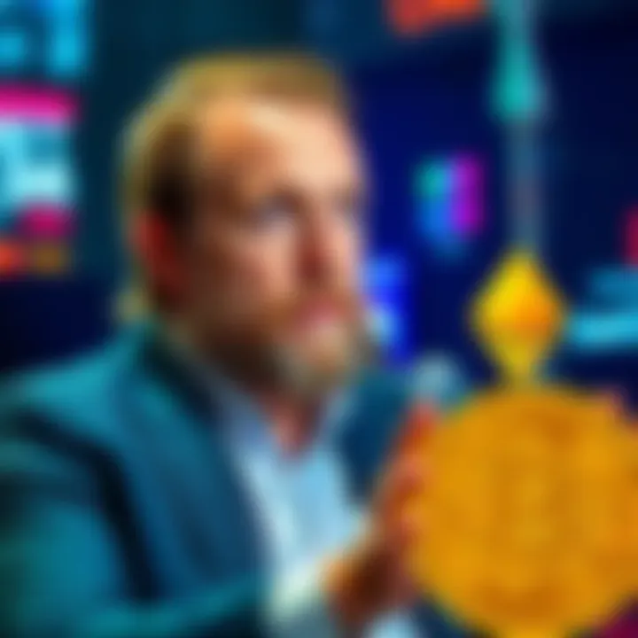 Andrew Keys talking on CNBC, expressing his preference for iPhones over landlines and discussing Ethereum's growth over Bitcoin.