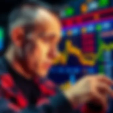 Andrew Tate looking at a screen showing Bitcoin prices with a concerned expression, indicating his recent liquidation.