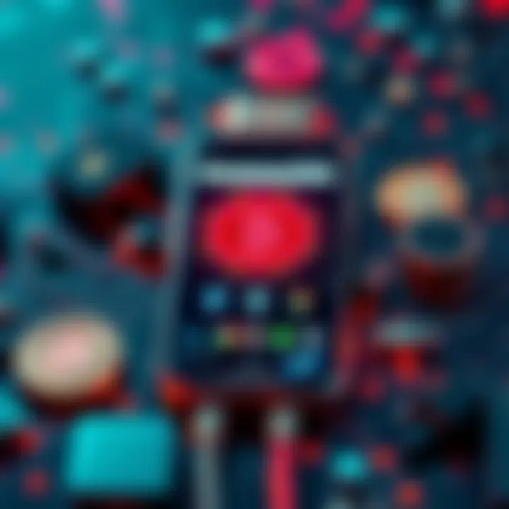 An old Android smartphone surrounded by digital security elements, illustrating the transformation into a cold wallet.