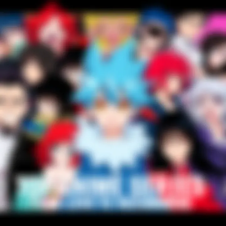 A vibrant collection of popular anime characters from various series, showcasing their unique styles and expressions, ideal for fans looking for new shows to watch.