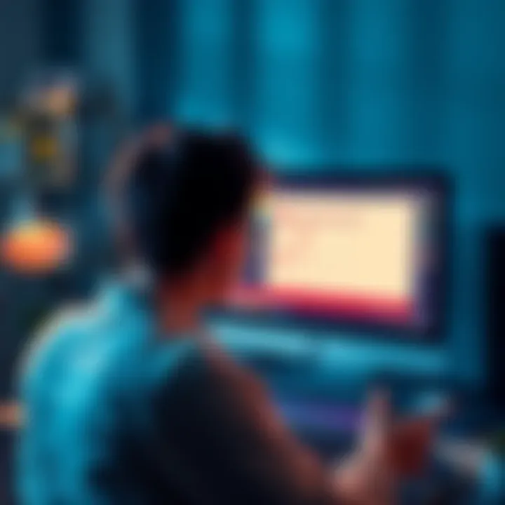 A person looking at a computer screen showing an expired subscription notice, looking confused and frustrated.