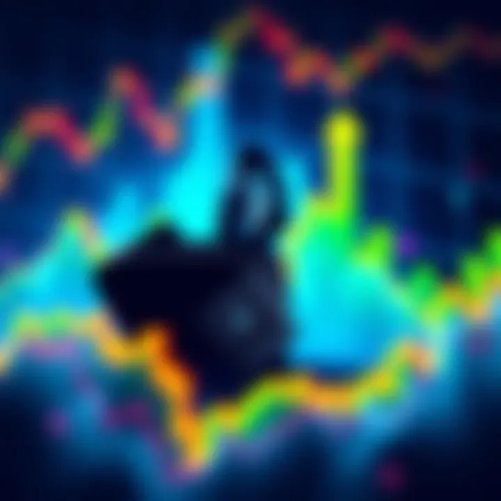 Graphic showing anonymous wallets with upward trending stock charts, symbolizing suspicious trading activity before a major report.