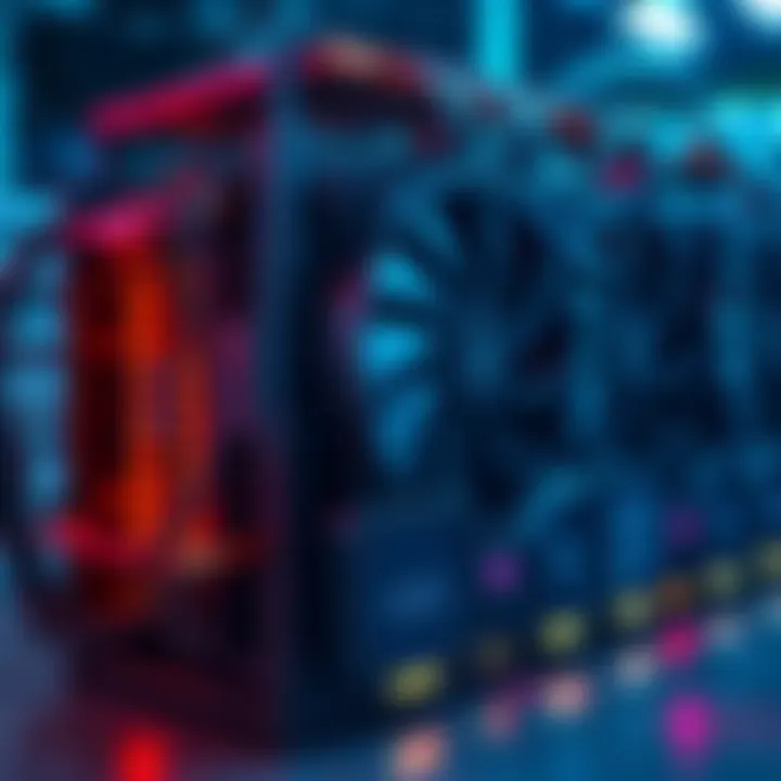 A close-up view of the Antminer L9 mining unit showcasing its intricate design and cooling fans.