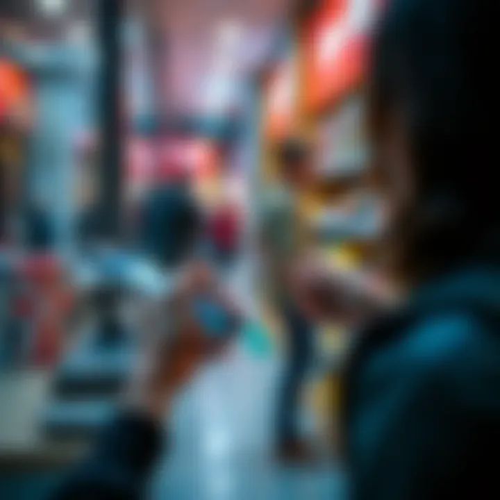 A person using Apple Pay on their phone to make a payment at a store in the UK