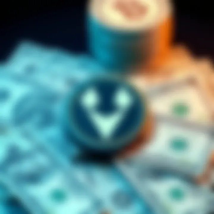 Arbitrum DAO Logo with US Treasurys Arbitrum DAO logo alongside tokenized US Treasury bills representing a financial investment strategy in cryptocurrency.