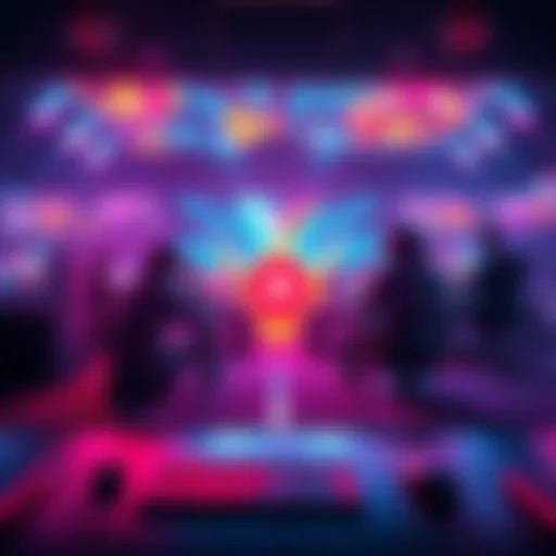 A digital artwork showcasing Arbitrum technology enhancing a gaming environment with vibrant graphics and seamless gameplay.