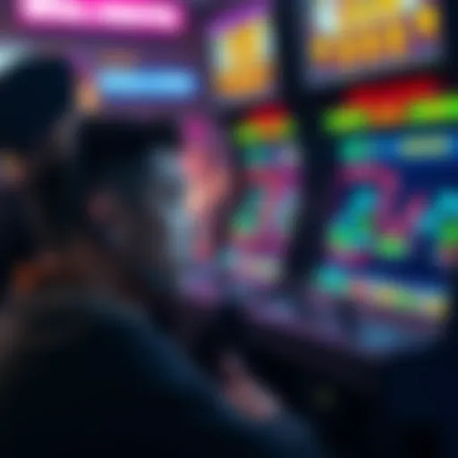 A frustrated player looking at a screen showing incomplete arcade game levels.