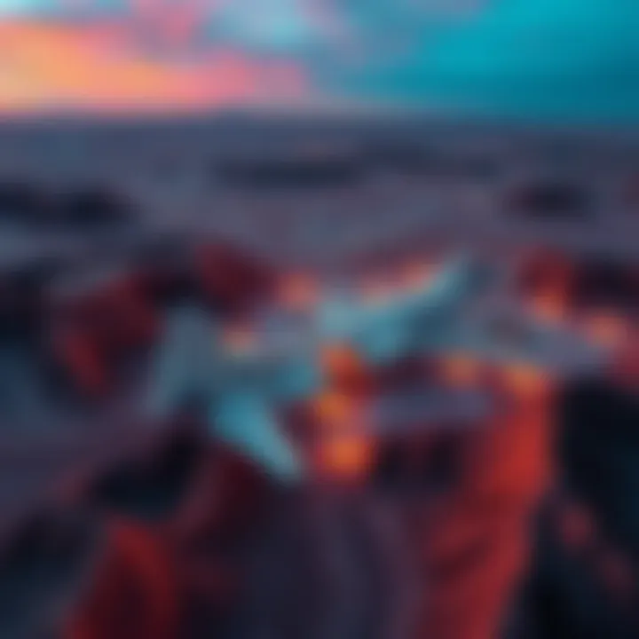 Area 51 Parcels Aerial view of Area 51 showing hidden parcels surrounded by desert landscape