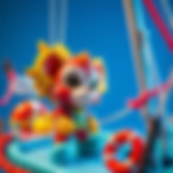 Colorful art toy representing a character from Bored Ape Yacht Club, designed and painted by Jerome Chua.