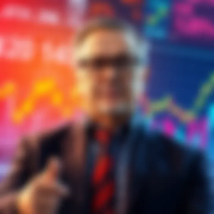 Arthur Hayes announcing the sale of his investments, with charts showing market trends in the background