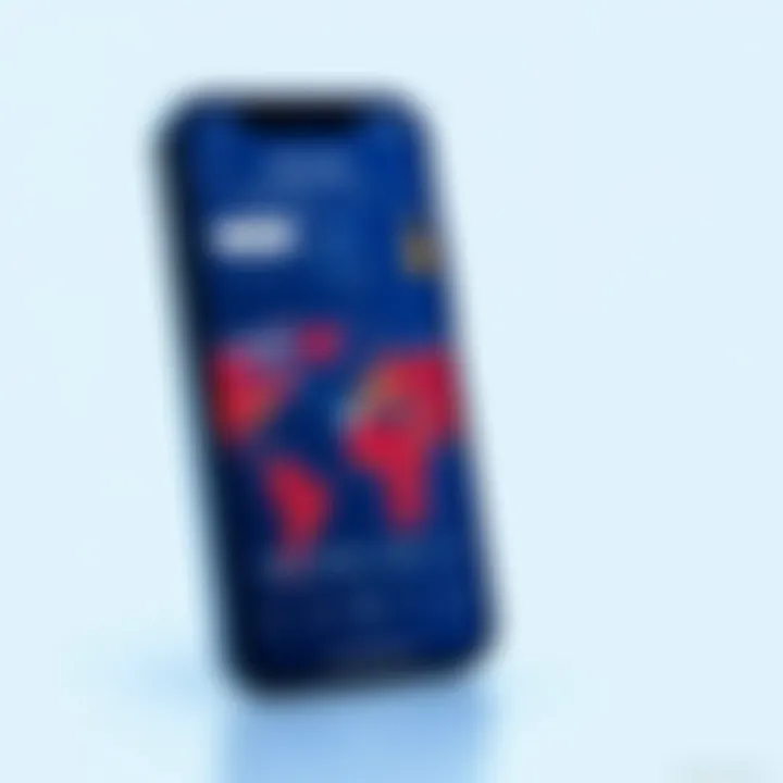 A smartphone displaying the Atlas Earth app interface showing a virtual real estate map and user engagement.