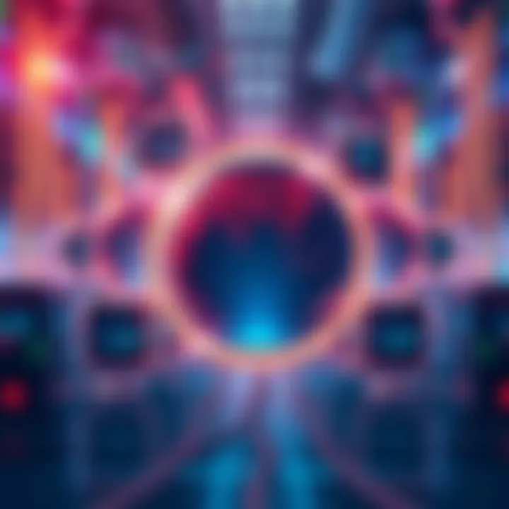 An illustration showing multiple server icons representing Atlas Earth’s operational structure, questioning if they are interconnected or one large server.