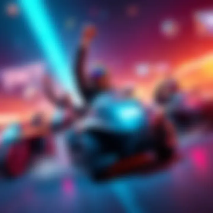 Top players in Atlas Racer celebrating their quick victories, showcasing their impressive gaming skills