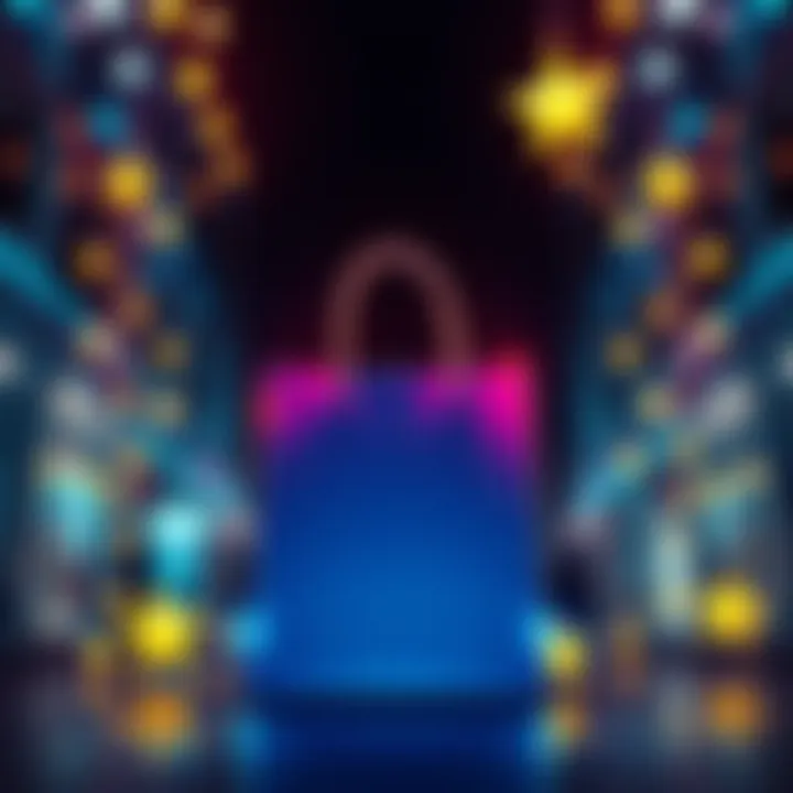 Announcement of upgrades coming to Atlas Shopping with a shopping bag and stars