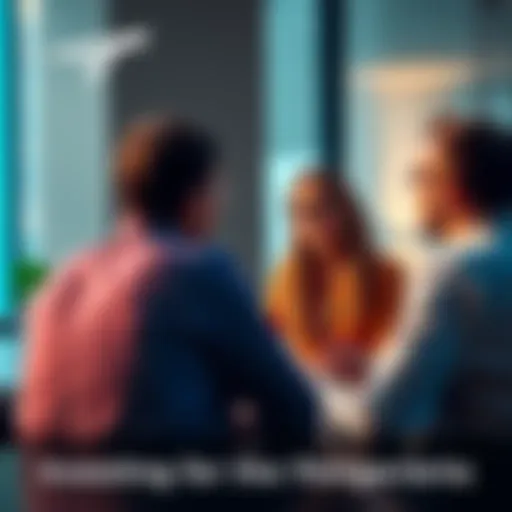 Atlas staff members meeting with investors to discuss security measures for long-term investments